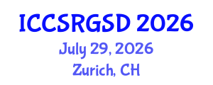 International Conference on Corporate Social Responsibility, Governance and Sustainable Development (ICCSRGSD) July 29, 2026 - Zurich, Switzerland