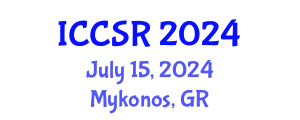 International Conference on Corporate Social Responsibility (ICCSR) July 15, 2024 - Mykonos, Greece