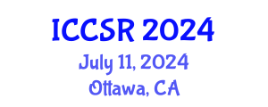 International Conference on Corporate Social Responsibility (ICCSR) July 11, 2024 - Ottawa, Canada