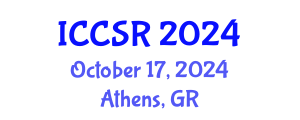 International Conference on Corporate Social Responsibility (ICCSR) October 17, 2024 - Athens, Greece
