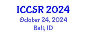 International Conference on Corporate Social Responsibility (ICCSR) October 24, 2024 - Bali, Indonesia