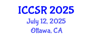 International Conference on Corporate Social Responsibility (ICCSR) July 12, 2025 - Ottawa, Canada