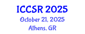 International Conference on Corporate Social Responsibility (ICCSR) October 21, 2025 - Athens, Greece