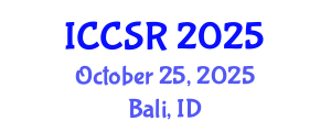 International Conference on Corporate Social Responsibility (ICCSR) October 25, 2025 - Bali, Indonesia