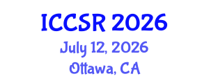 International Conference on Corporate Social Responsibility (ICCSR) July 12, 2026 - Ottawa, Canada