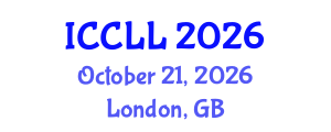 International Conference on Corpus Linguistics and Lexicology (ICCLL) October 21, 2026 - London, United Kingdom