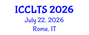 International Conference on Corpus Linguistics and Translation Studies (ICCLTS) July 22, 2026 - Rome, Italy