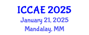 International Conference on Corrosion and Applied Electrochemistry (ICCAE) January 21, 2025 - Mandalay, Myanmar