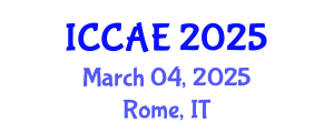 International Conference on Corrosion and Applied Electrochemistry (ICCAE) March 04, 2025 - Rome, Italy