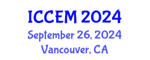 International Conference on Corrosion Engineering and Materials (ICCEM) September 26, 2024 - Vancouver, Canada