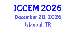 International Conference on Corrosion Engineering and Materials (ICCEM) December 20, 2026 - Istanbul, Turkey International Conference on Corrosion Engineering and Materials (ICCEM) December 20, 2026 - Istanbul, Turkey