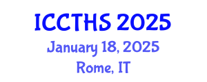 International Conference on Counter Terrorism and Human Security (ICCTHS) January 18, 2025 - Rome, Italy