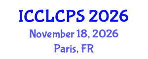 International Conference on Criminal Law, Criminology and Police Science (ICCLCPS) November 18, 2026 - Paris, France