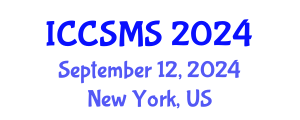 International Conference on Crystallographic, Spectroscopic and Materials Science (ICCSMS) September 12, 2024 - New York, United States