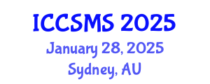 International Conference on Crystallographic, Spectroscopic and Materials Science (ICCSMS) January 28, 2025 - Sydney, Australia