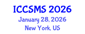 International Conference on Crystallographic, Spectroscopic and Materials Science (ICCSMS) January 28, 2026 - New York, United States