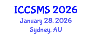 International Conference on Crystallographic, Spectroscopic and Materials Science (ICCSMS) January 28, 2026 - Sydney, Australia