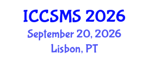 International Conference on Crystallographic, Spectroscopic and Materials Science (ICCSMS) September 20, 2026 - Lisbon, Portugal