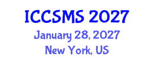 International Conference on Crystallographic, Spectroscopic and Materials Science (ICCSMS) January 28, 2027 - New York, United States International Conference on Crystallographic, Spectroscopic and Materials Science (ICCSMS) January 28, 2027 - New York, United States