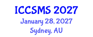 International Conference on Crystallographic, Spectroscopic and Materials Science (ICCSMS) January 28, 2027 - Sydney, Australia International Conference on Crystallographic, Spectroscopic and Materials Science (ICCSMS) January 28, 2027 - Sydney, Australia