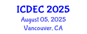 International Conference on Dam Engineering and Construction (ICDEC) August 05, 2025 - Vancouver, Canada