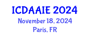 International Conference on Data and Artifical Intelligence Engineering (ICDAAIE) November 18, 2024 - Paris, France