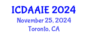 International Conference on Data and Artifical Intelligence Engineering (ICDAAIE) November 25, 2024 - Toronto, Canada