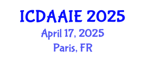 International Conference on Data and Artifical Intelligence Engineering (ICDAAIE) April 17, 2025 - Paris, France