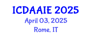 International Conference on Data and Artifical Intelligence Engineering (ICDAAIE) April 03, 2025 - Rome, Italy