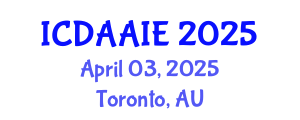 International Conference on Data and Artifical Intelligence Engineering (ICDAAIE) April 03, 2025 - Toronto, Australia