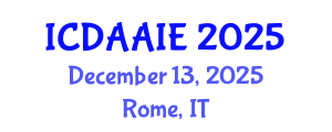 International Conference on Data and Artifical Intelligence Engineering (ICDAAIE) December 13, 2025 - Rome, Italy