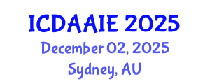 International Conference on Data and Artifical Intelligence Engineering (ICDAAIE) December 02, 2025 - Sydney, Australia