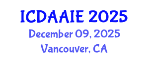 International Conference on Data and Artifical Intelligence Engineering (ICDAAIE) December 09, 2025 - Vancouver, Canada