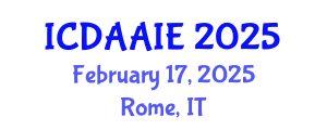 International Conference on Data and Artifical Intelligence Engineering (ICDAAIE) February 17, 2025 - Rome, Italy