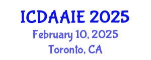 International Conference on Data and Artifical Intelligence Engineering (ICDAAIE) February 10, 2025 - Toronto, Canada