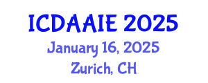 International Conference on Data and Artifical Intelligence Engineering (ICDAAIE) January 16, 2025 - Zurich, Switzerland