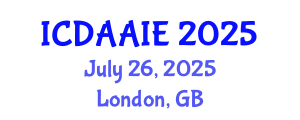 International Conference on Data and Artifical Intelligence Engineering (ICDAAIE) July 26, 2025 - London, United Kingdom