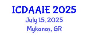 International Conference on Data and Artifical Intelligence Engineering (ICDAAIE) July 15, 2025 - Mykonos, Greece