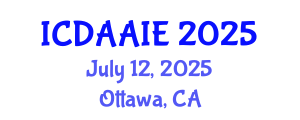 International Conference on Data and Artifical Intelligence Engineering (ICDAAIE) July 12, 2025 - Ottawa, Canada