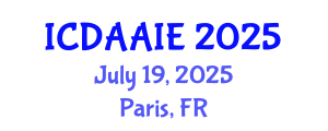 International Conference on Data and Artifical Intelligence Engineering (ICDAAIE) July 19, 2025 - Paris, France