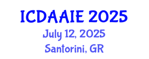 International Conference on Data and Artifical Intelligence Engineering (ICDAAIE) July 12, 2025 - Santorini, Greece