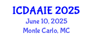 International Conference on Data and Artifical Intelligence Engineering (ICDAAIE) June 10, 2025 - Monte Carlo, Monaco