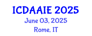 International Conference on Data and Artifical Intelligence Engineering (ICDAAIE) June 03, 2025 - Rome, Italy