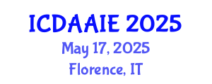 International Conference on Data and Artifical Intelligence Engineering (ICDAAIE) May 17, 2025 - Florence, Italy