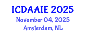 International Conference on Data and Artifical Intelligence Engineering (ICDAAIE) November 04, 2025 - Amsterdam, Netherlands