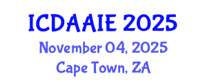 International Conference on Data and Artifical Intelligence Engineering (ICDAAIE) November 04, 2025 - Cape Town, South Africa