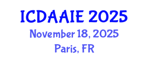 International Conference on Data and Artifical Intelligence Engineering (ICDAAIE) November 18, 2025 - Paris, France