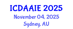 International Conference on Data and Artifical Intelligence Engineering (ICDAAIE) November 04, 2025 - Sydney, Australia