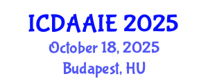 International Conference on Data and Artifical Intelligence Engineering (ICDAAIE) October 18, 2025 - Budapest, Hungary