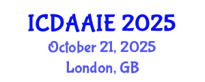 International Conference on Data and Artifical Intelligence Engineering (ICDAAIE) October 21, 2025 - London, United Kingdom